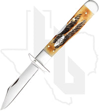 W.R. Case Cheetah Cub 65349 - 6.5 BoneStag, Jigged (6.511 1/2L SS)