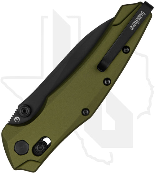 Kershaw Bareknuckle Duralock 6777 - OD Green Aluminum, Black PVD