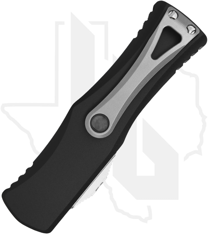 Microtech Hera 702-12 - Double Edge, Stonewashed, Black Aluminum