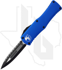Microtech Hera 702-3BL - Double Edge, Black, Blue Aluminum