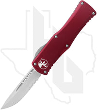 Microtech Hera 703-11MR - Single Edge, Partially Serrated, Merlot