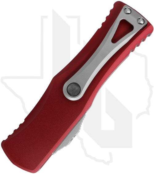 Microtech Hera 703-11MR - Single Edge, Partially Serrated, Merlot
