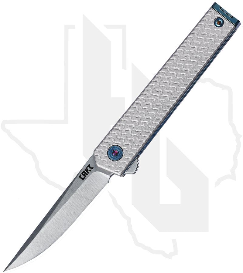 CRKT CEO Microflipper 7081 - Gray, Drop Point