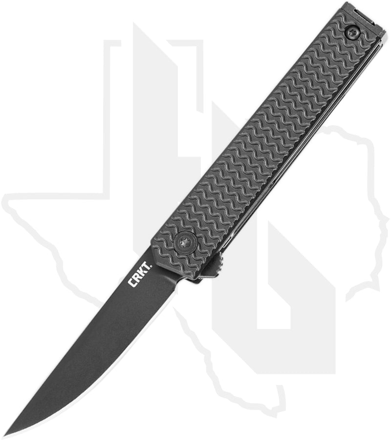CRKT CEO Microflipper 7081D2K - Black, Drop Point
