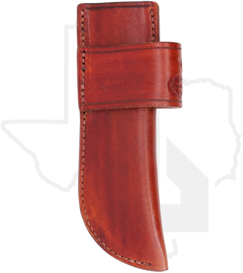 A & M Leather #71 Fixed Blade Sheath 71-ST-SC - Saddle Tan, Vertical, Crossdraw