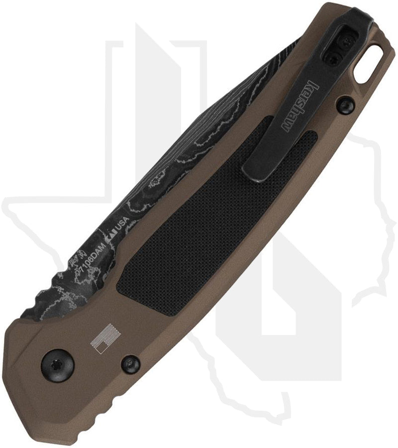 Kershaw Launch 21 7106DAM - FDE Aluminum, Damascus