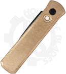 Pro-Tech Godson 7112 - Stonewashed Solid Bronze Aluminum, DLC, Black Lip Pearl Button