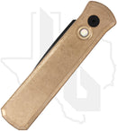 Pro-Tech Godson 7112 - Stonewashed Solid Bronze Aluminum, DLC, Black Lip Pearl Button