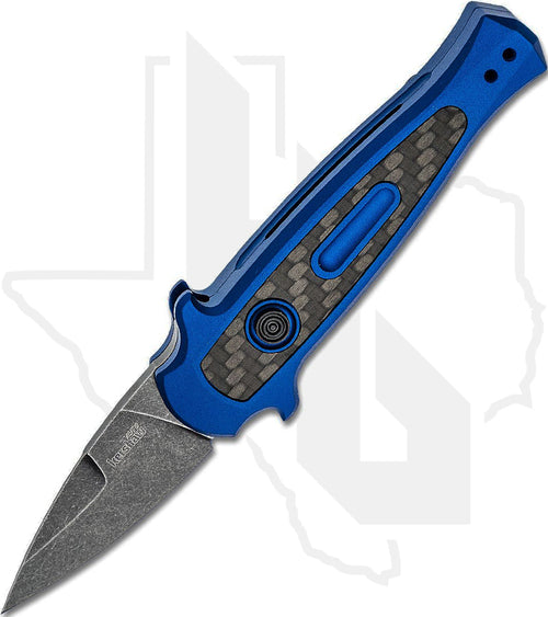 Kershaw Launch 12CA 7130BLUBW - Blue Aluminum, Carbon Fiber Inlay, Blackwashed