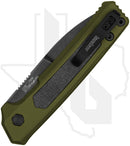 Kershaw Launch 22 7205 - OD Green Aluminum, Black Micarta Inlay, Blackwashed
