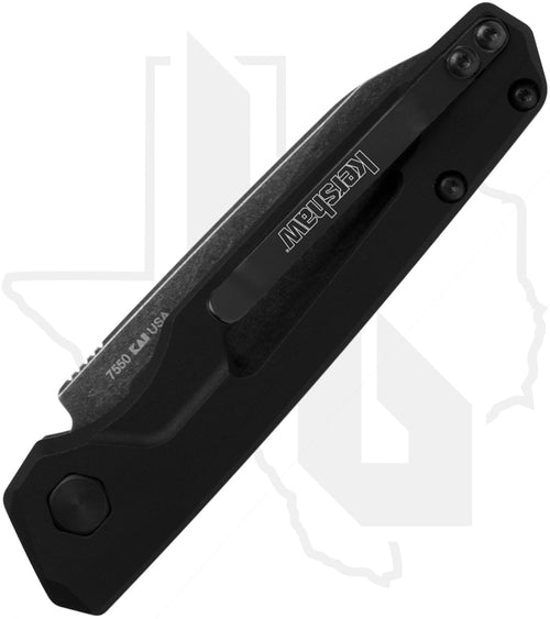 Kershaw Launch 11 7550BLKDAM - Black Aluminum, Damascus