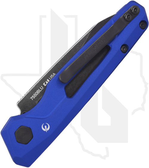 Kershaw Launch 11 7550BLU - Blue Aluminum, Blackwashed