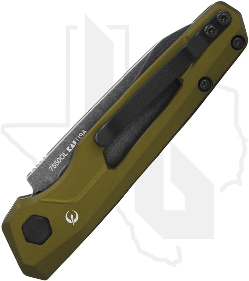 Kershaw Launch 11 7550OL - OD Green Aluminum, Blackwashed
