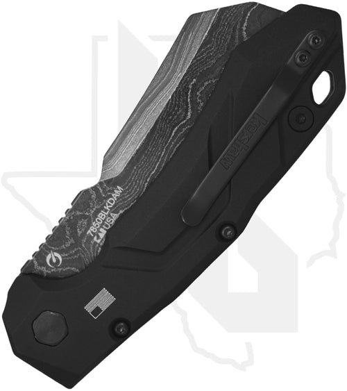 Kershaw Launch 14 7850BLKDAM - Black Aluminum, Carbon Fiber, Damascus