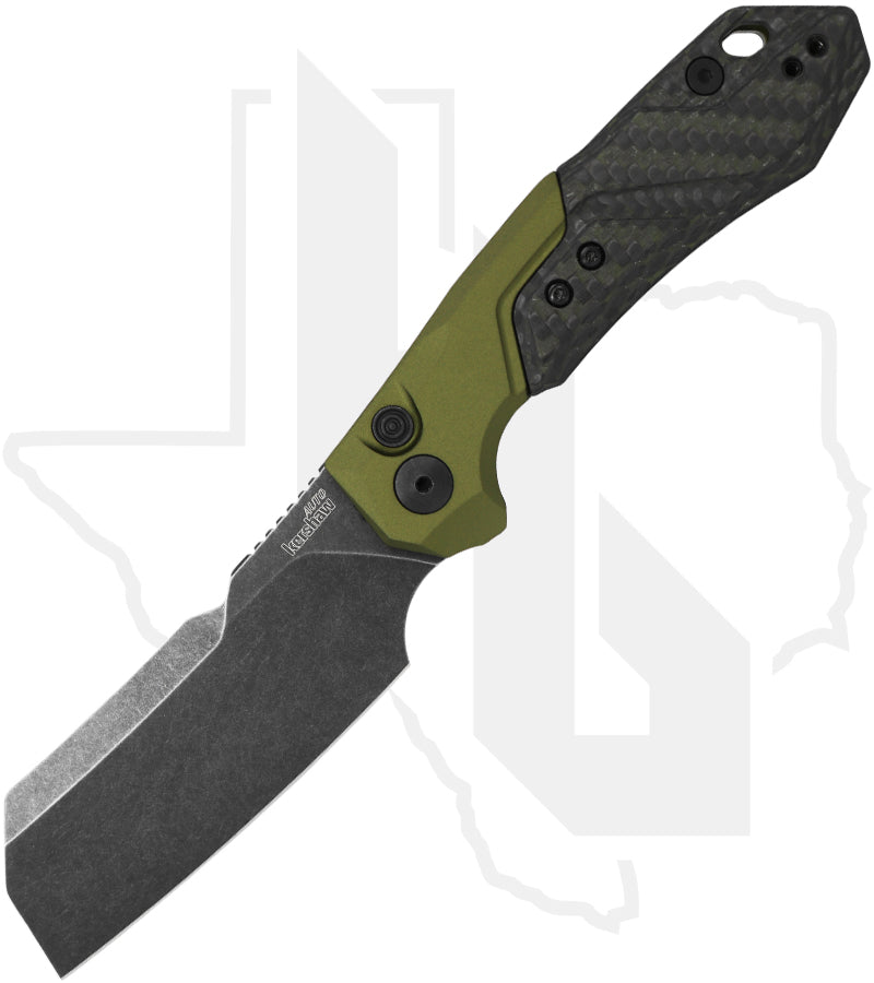 Kershaw Launch 14 7850OLBW - Olive Green, Carbon Fiber, Blackwash