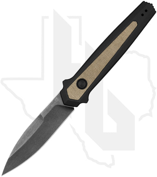 Kershaw Launch 15 7950 - Black Aluminum, Tan Micarta, Blackwashed