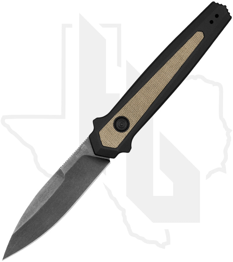Kershaw Launch 15 7950 - Black Aluminum, Tan Micarta, Blackwashed
