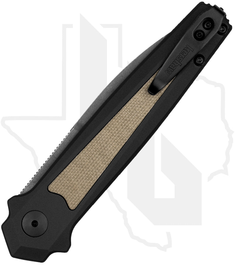 Kershaw Launch 15 7950 - Black Aluminum, Tan Micarta, Blackwashed