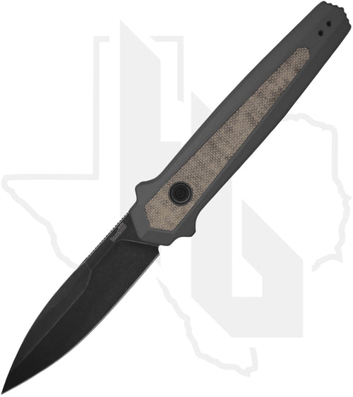 Kershaw Launch 15 7950GRY - Grey Aluminum, Tan Micarta Inlay, Blackwashed