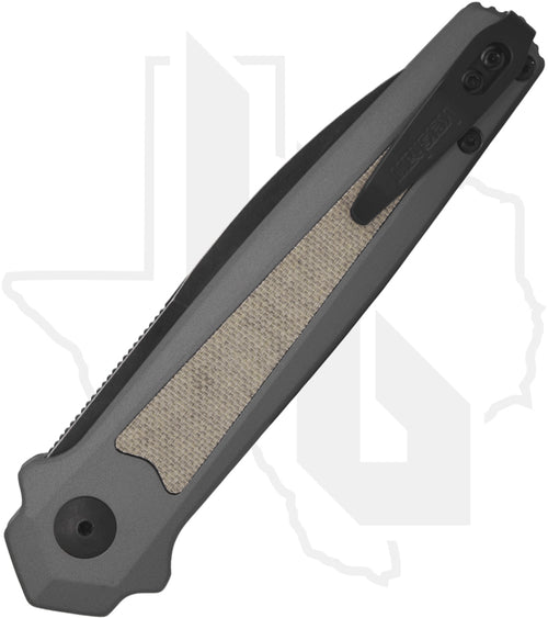 Kershaw Launch 15 7950GRY - Grey Aluminum, Tan Micarta Inlay, Blackwashed