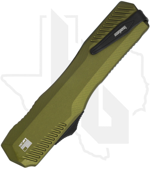 Kershaw Livewire 9000OLBW - OD Green Aluminum, Blackwashed