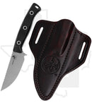 Microtech Akris 95-10BK-1 - Single Edge, Stonewashed, Black G-10
