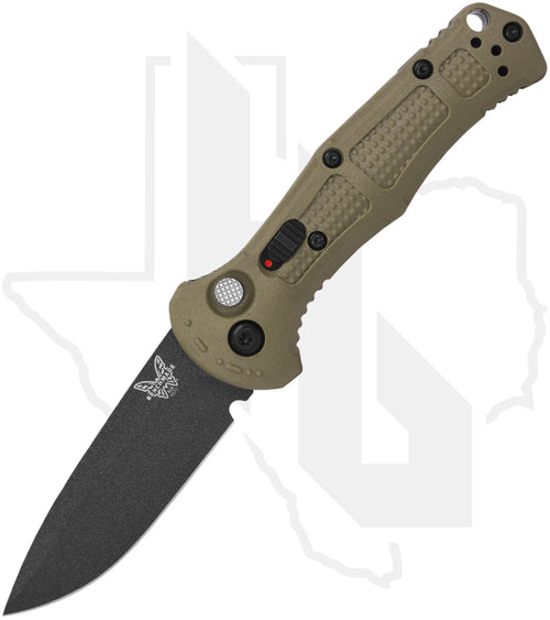 Benchmade Black Class Mini Claymore 9570BK-1 - Ranger Green Grivory, Cobalt Black Cerakote