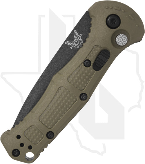 Benchmade Black Class Mini Claymore 9570BK-1 - Ranger Green Grivory, Cobalt Black Cerakote