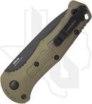 Benchmade Black Class Mini Claymore 9570BK-1 - Ranger Green Grivory, Cobalt Black Cerakote