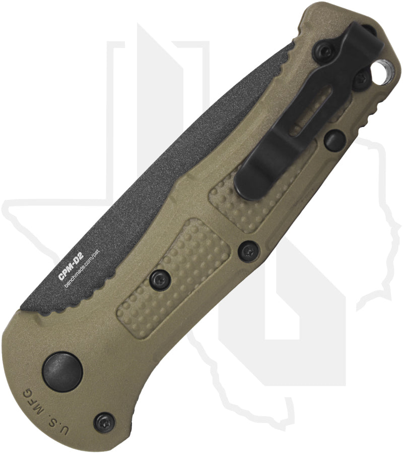 Benchmade Black Class Mini Claymore 9570BK-1 - Ranger Green Grivory, Cobalt Black Cerakote