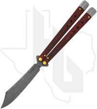 Benchmade Gold Class Necron Balisong 99-241 - Lava Flow Fatcarbon, Damasteel