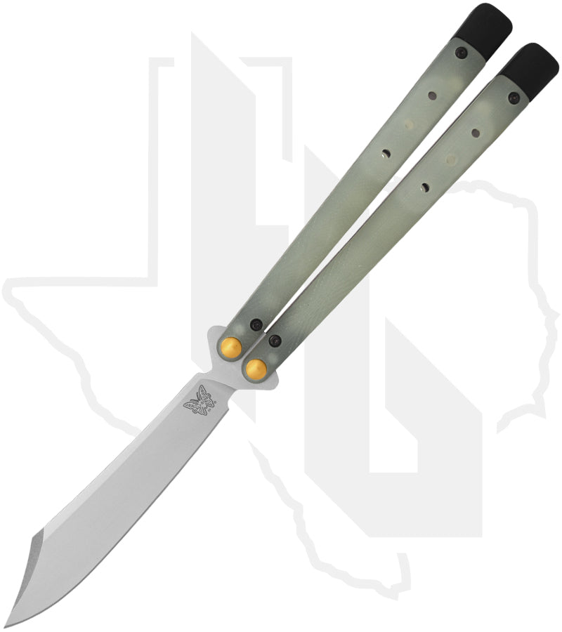 Benchmade Blue Class Necron Balisong 99 - Jade G-10