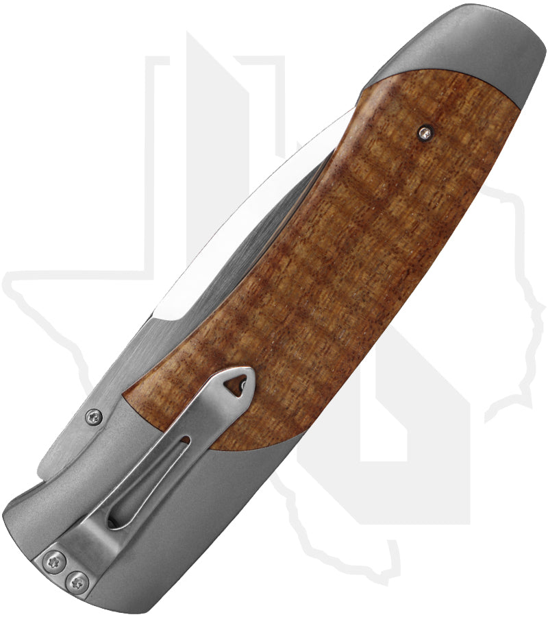 William Henry Studio A300-13 - Blasted Titanium, Curly Koa, Satin