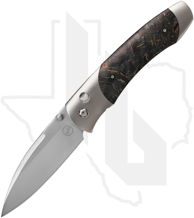 William Henry Studio A300-9 - Blasted Titanium, Gray Maple Burl, Blasted