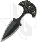 ABKT AB Elite Neck Knife AB016 - Black Micarta, Black Oxide