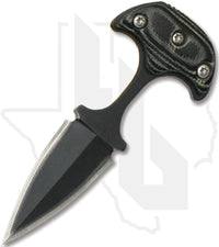 ABKT AB Elite Neck Knife AB016 - Black Micarta, Black Oxide