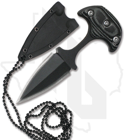 ABKT AB Elite Neck Knife AB016 - Black Micarta, Black Oxide
