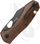 GiantMouse ACE Atelier ATELIER-BURLAP-MICARTA - Stonewashed Black PVD, Burlap Micarta