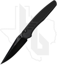 Pro-Tech Peace Neighbor Avalon Dark Operator - Black Knurled Aluminum, Satin DLC, Tritium Button (Pre-Owned)