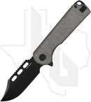 Voyage Bladeworks Avius Clip Point AVIUS-MIC-CLIP - Black Micarta, Titanium, Black PVD