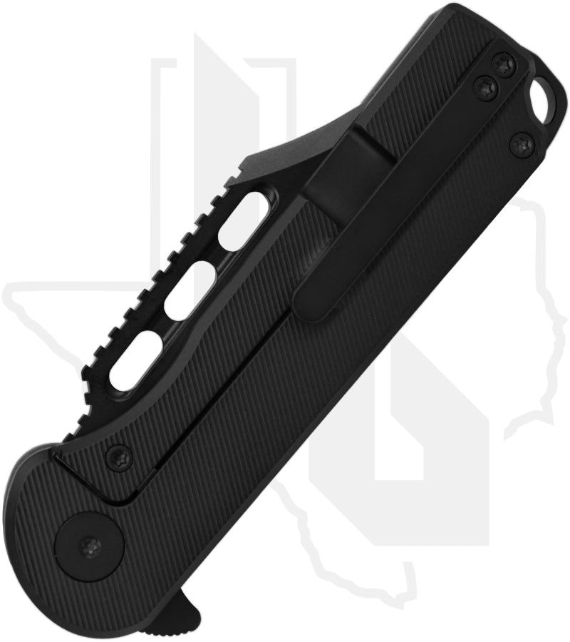 Voyage Bladeworks Avius Clip Point AVIUS-MIC-CLIP - Black Micarta, Titanium, Black PVD