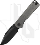 Voyage Bladeworks Avius Drop Point AVIUS-MIC-DP - Black Micarta, Titanium, Black PVD