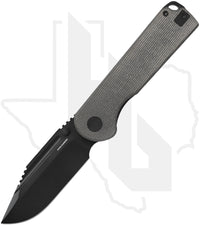 Voyage Bladeworks Avius Drop Point AVIUS-MIC-DP - Black Micarta, Titanium, Black PVD