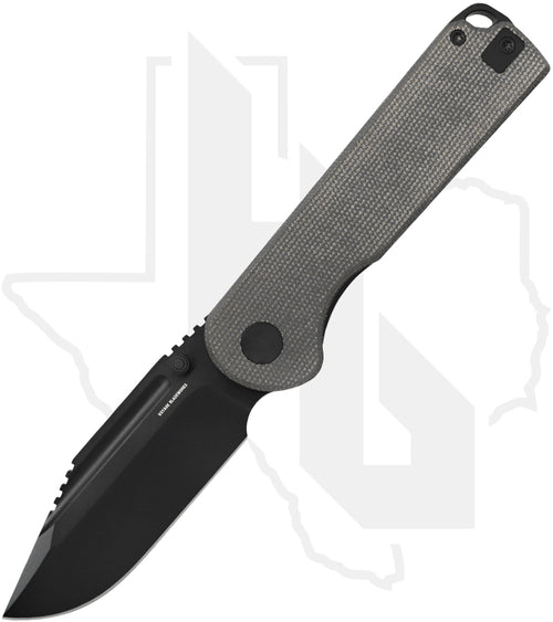 Voyage Bladeworks Avius Drop Point AVIUS-MIC-DP - Black Micarta, Titanium, Black PVD