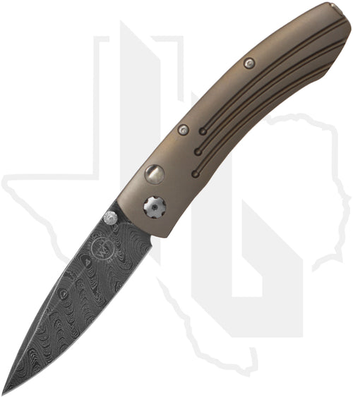 William Henry Studio B05 Titan IV B05TITANIV - Bronze Titanium, Boomerang Damascus