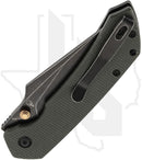 Tenable Fenrir B1034H4 - Green Micarta, Blackwashed