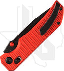 Tenable Eaglestrike B1095V7 - Red Anodized Alumium, Diamond Pattern, Black Stonewashed