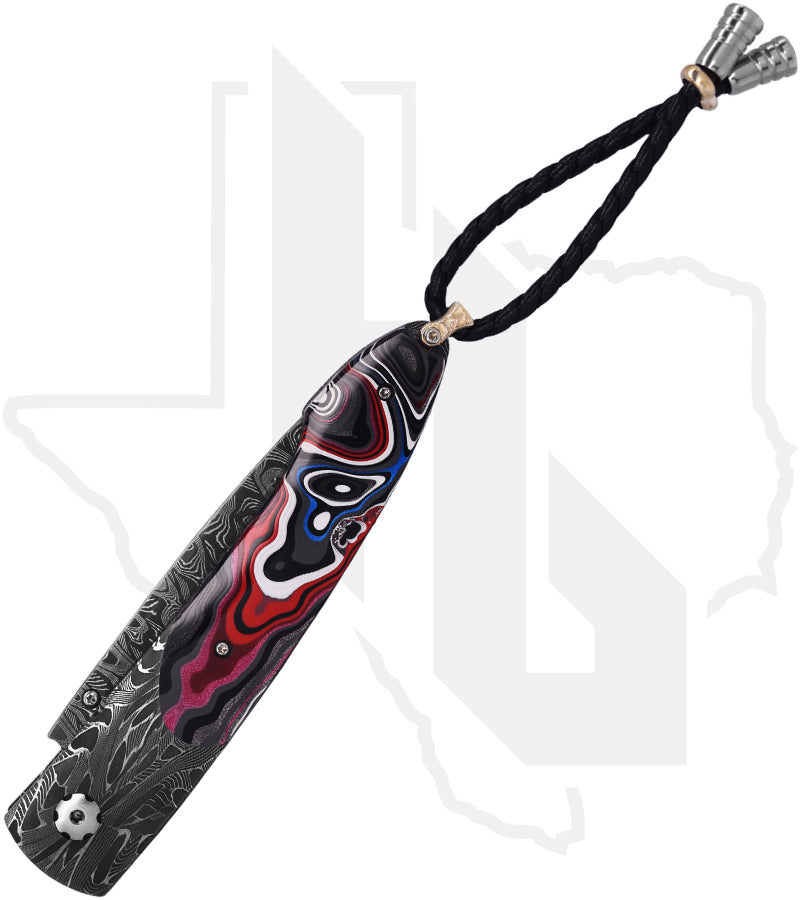 William Henry Studio B10 Throttle B10THROTTLE - X-Out Damascus, Fordite, Hornets Nest Damascus