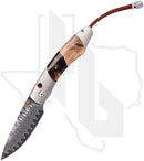 William Henry Studio B12 Fire and Ice B12FIREANDICE - Blasted Titanium, Wood & Resin, Wave Damascus