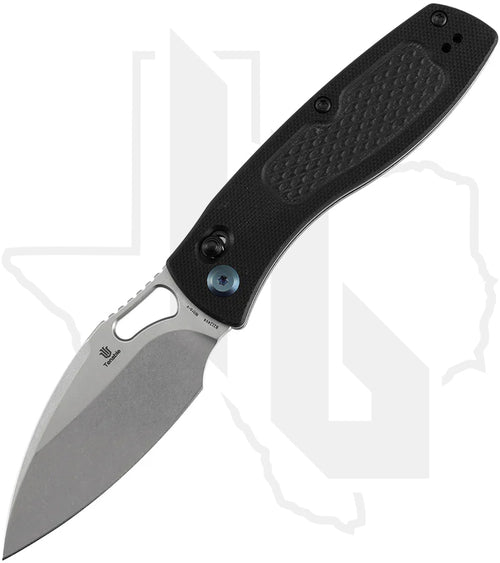 Tenable Heron B2124V4 - Black G-10, Diamond Pattern, Stonewashed